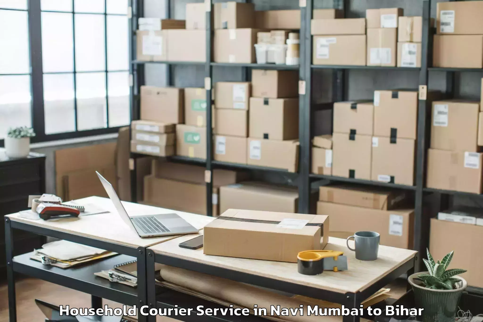 Navi Mumbai to Basopatti Household Courier